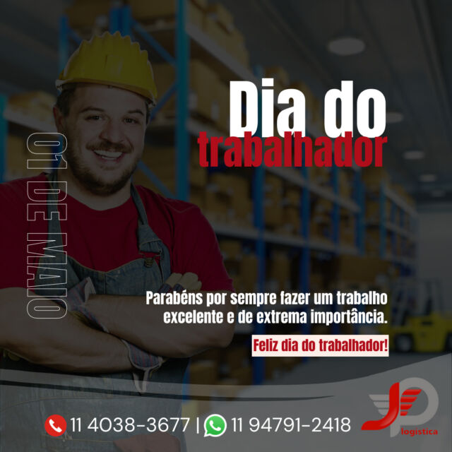 Parabéns por sempre fazer um trabalho
excelente e de extrema importância.
#DiaDoTrabalhador #DiaDoTrabalho #Trabalho #Trabalhador